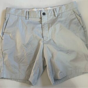 Spoke Men's Shorts  Build B Flat Front Chino Shorts Light Gray  Size 36‎
